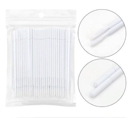 Мікробраші подовжені в пакеті 100шт long head / білі